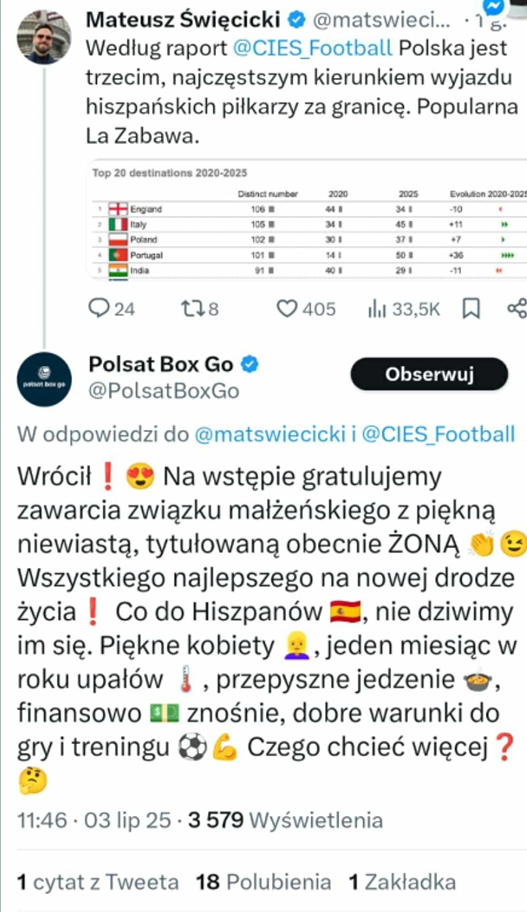 Tak profil Polsat Box Go KOMENTUJE powrót Mateusza Święcickiego xD